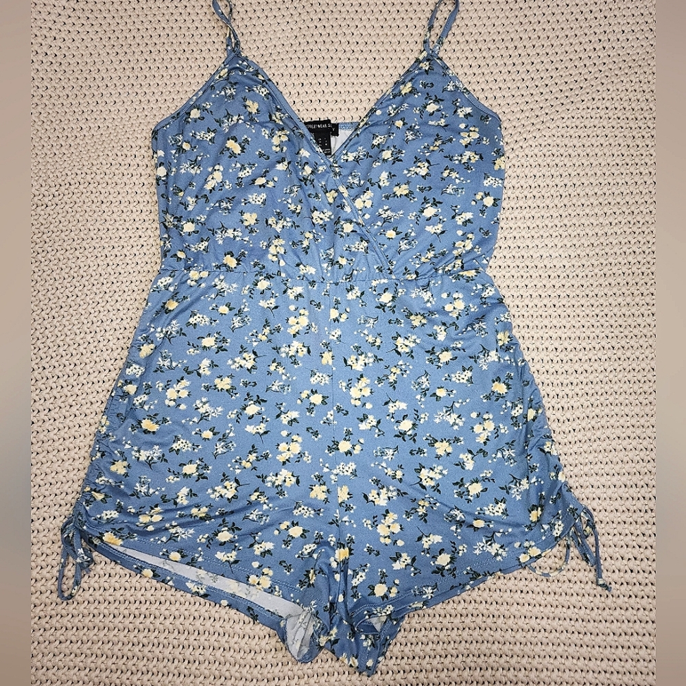 Streetwear Society, blue, floral, romper